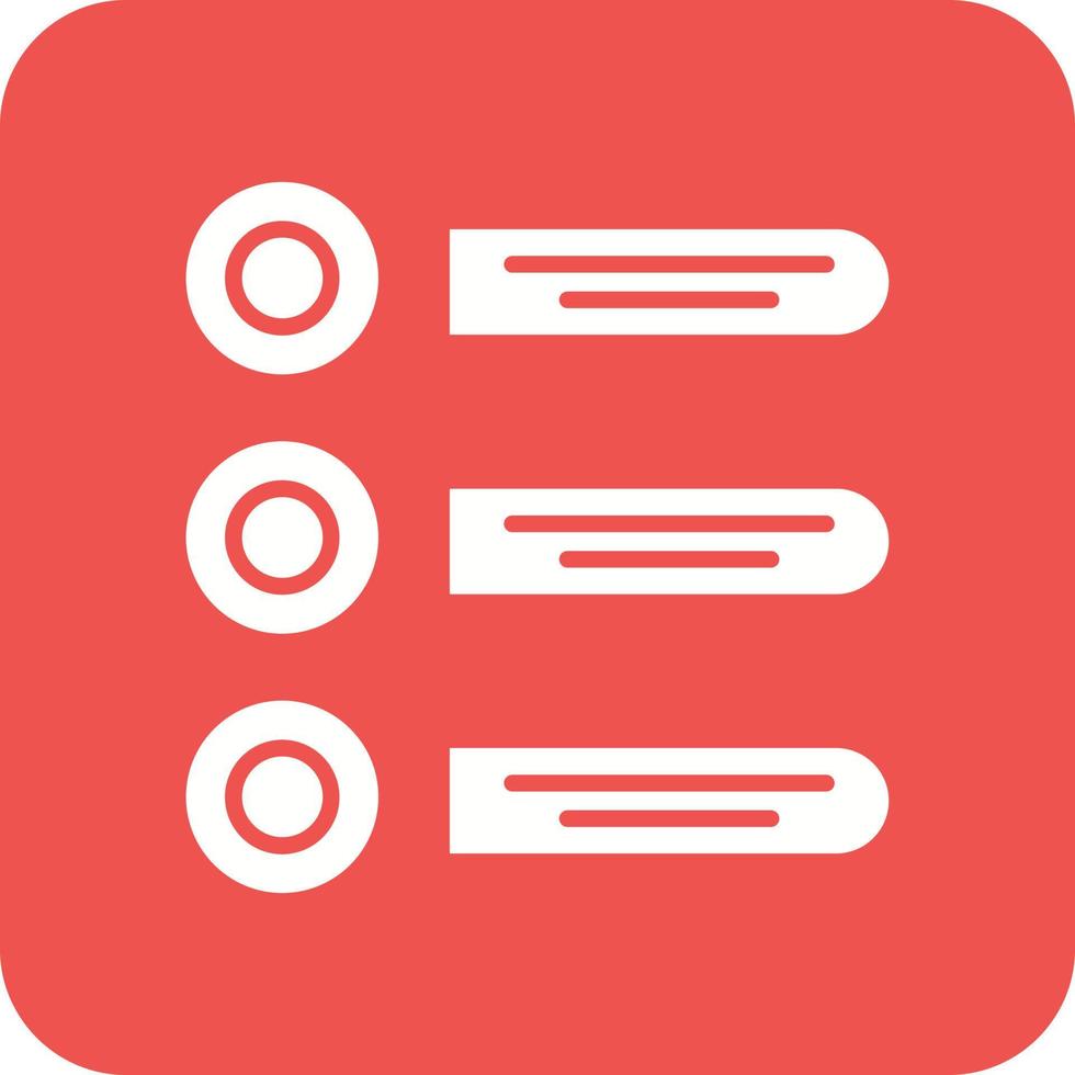 Prioritize Glyph Round Corner Background Icon vector