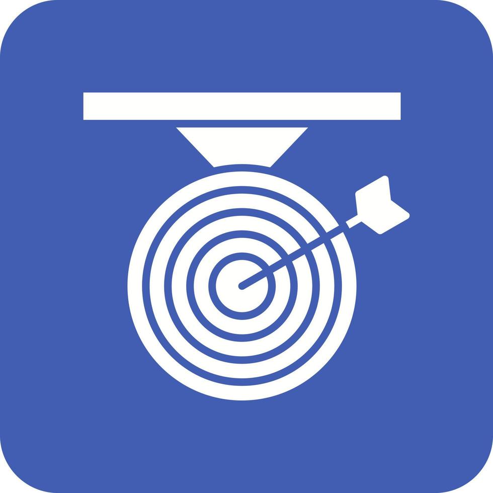 Goal Glyph Round Corner Background Icon vector