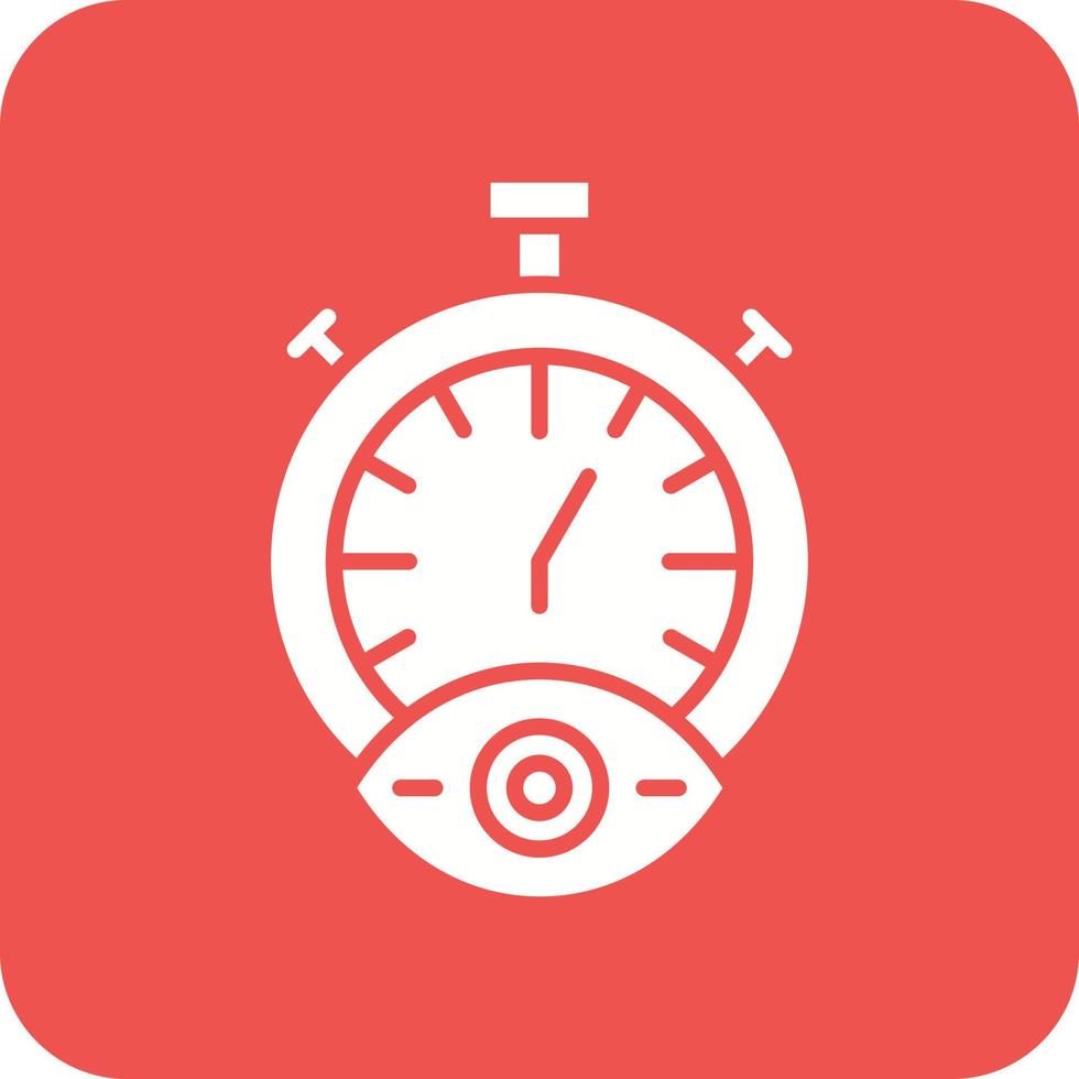 Time Tracking Glyph Round Corner Background Icon vector