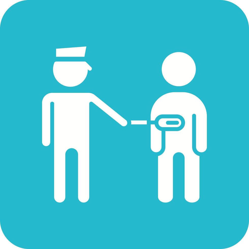 Checking Glyph Round Corner Background Icon vector