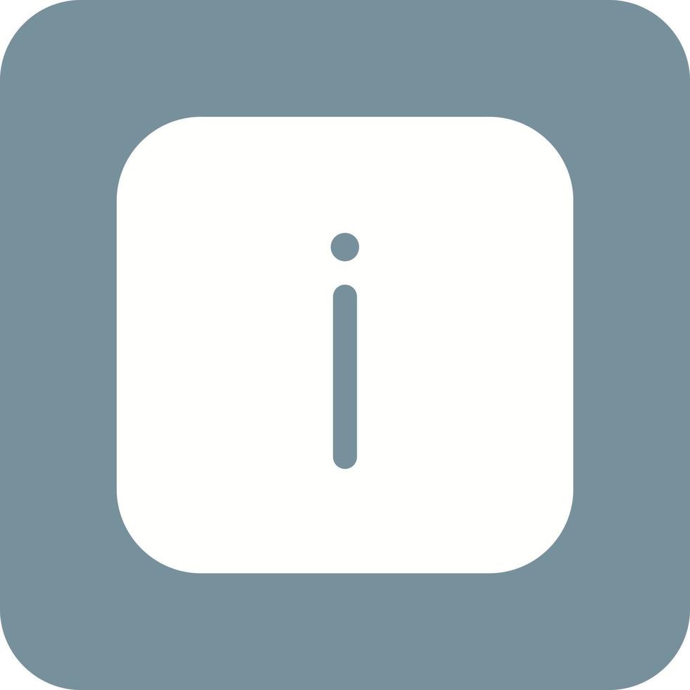 Info Square Glyph Round Corner Background Icon vector