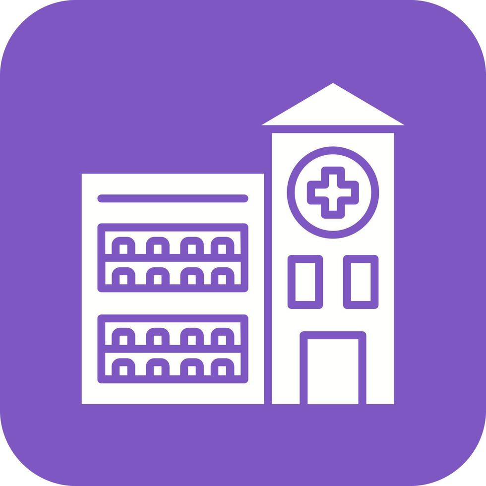 Medicine Store Glyph Round Corner Background Icon vector