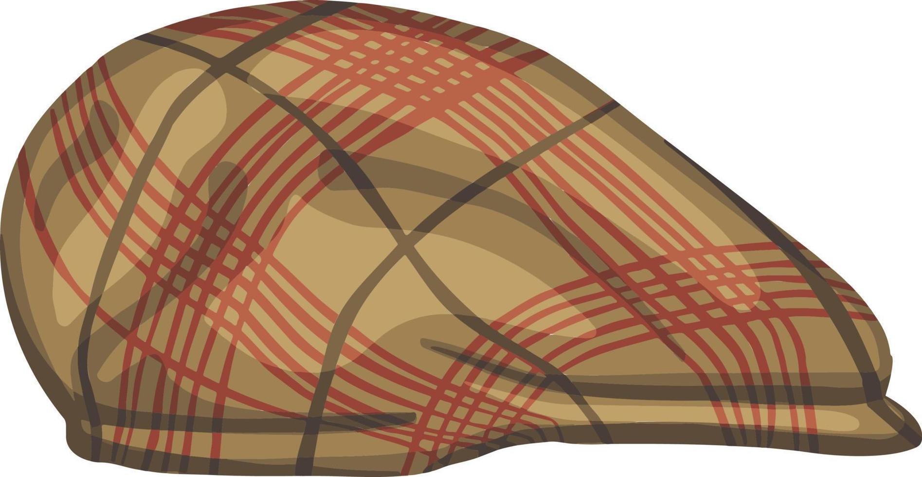 símbolo icono cuadros gorra beige vector