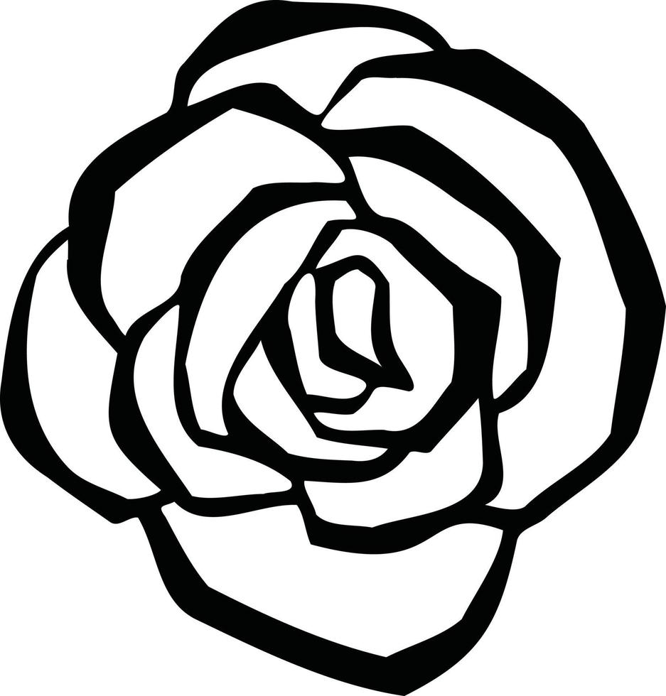 Rose symbol icon line silhouette 16009489 Vector Art at Vecteezy