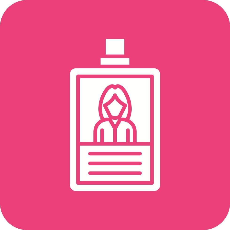 Press Pass Glyph Round Corner Background Icon vector