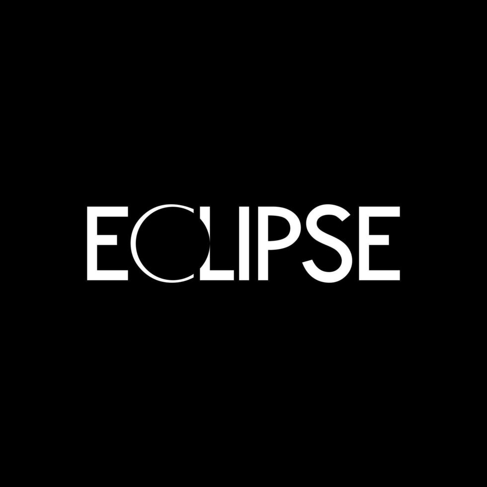 el diseño del vector del logotipo del eclipse