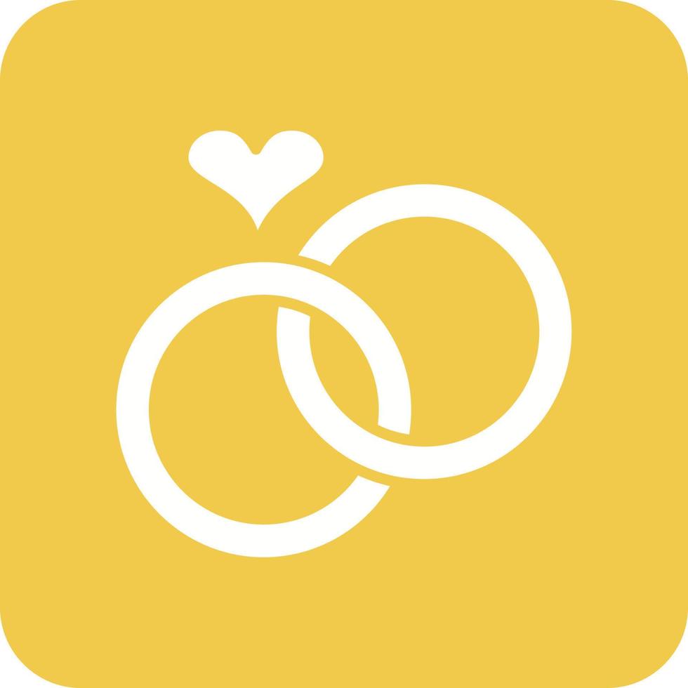 Rings Glyph Round Corner Background Icon vector