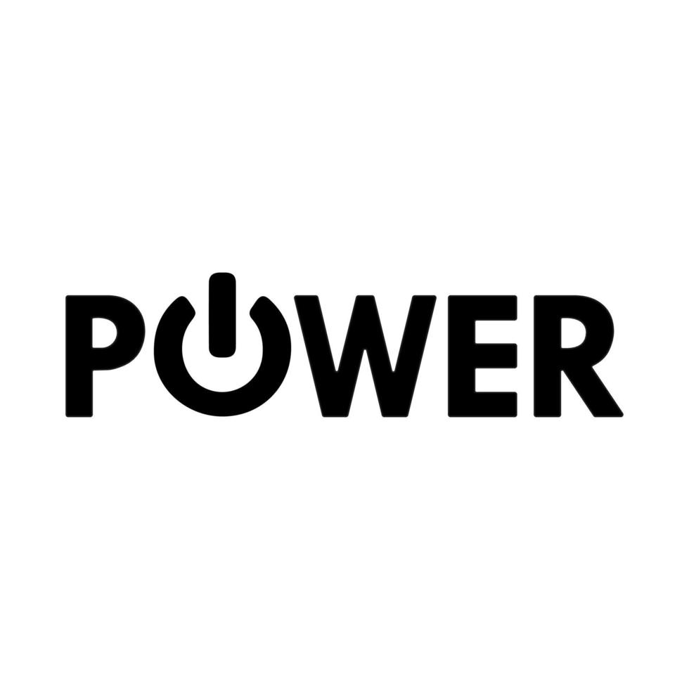 el diseño del vector del logotipo de potencia