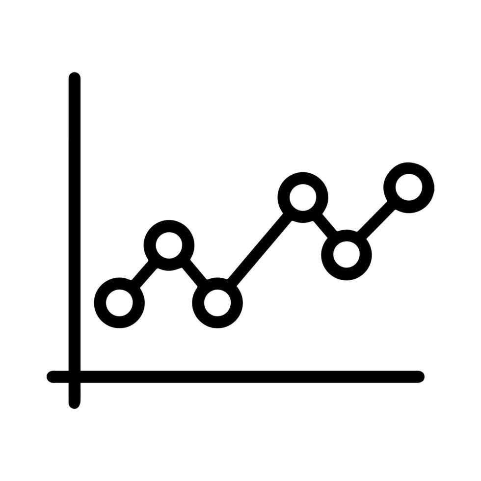 rising stock market chart icon vector