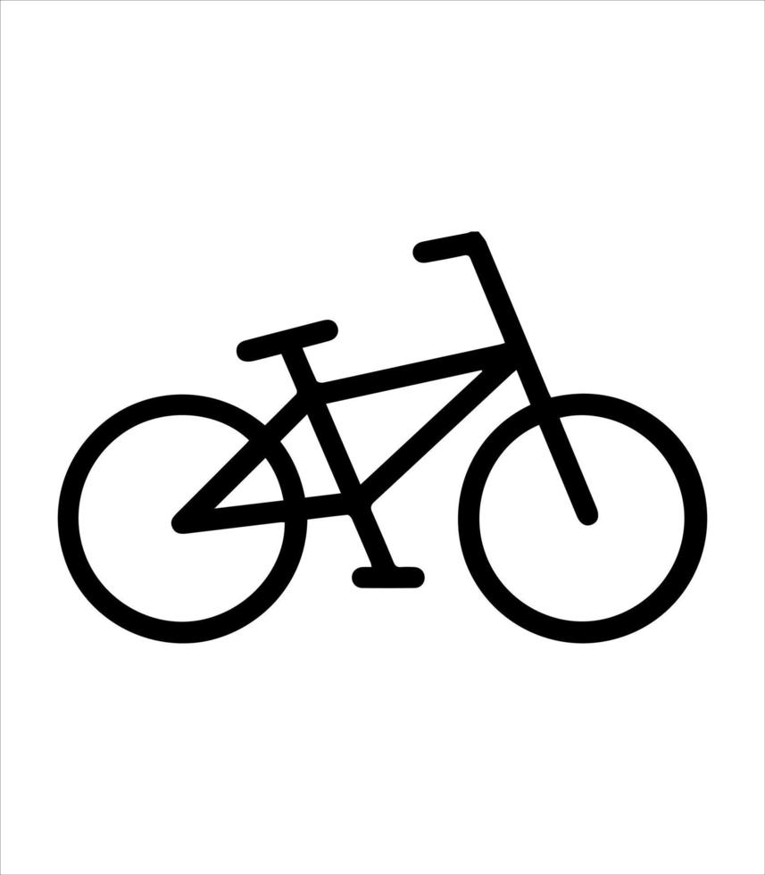 icono de bicicleta e ilustración de bicicleta vector