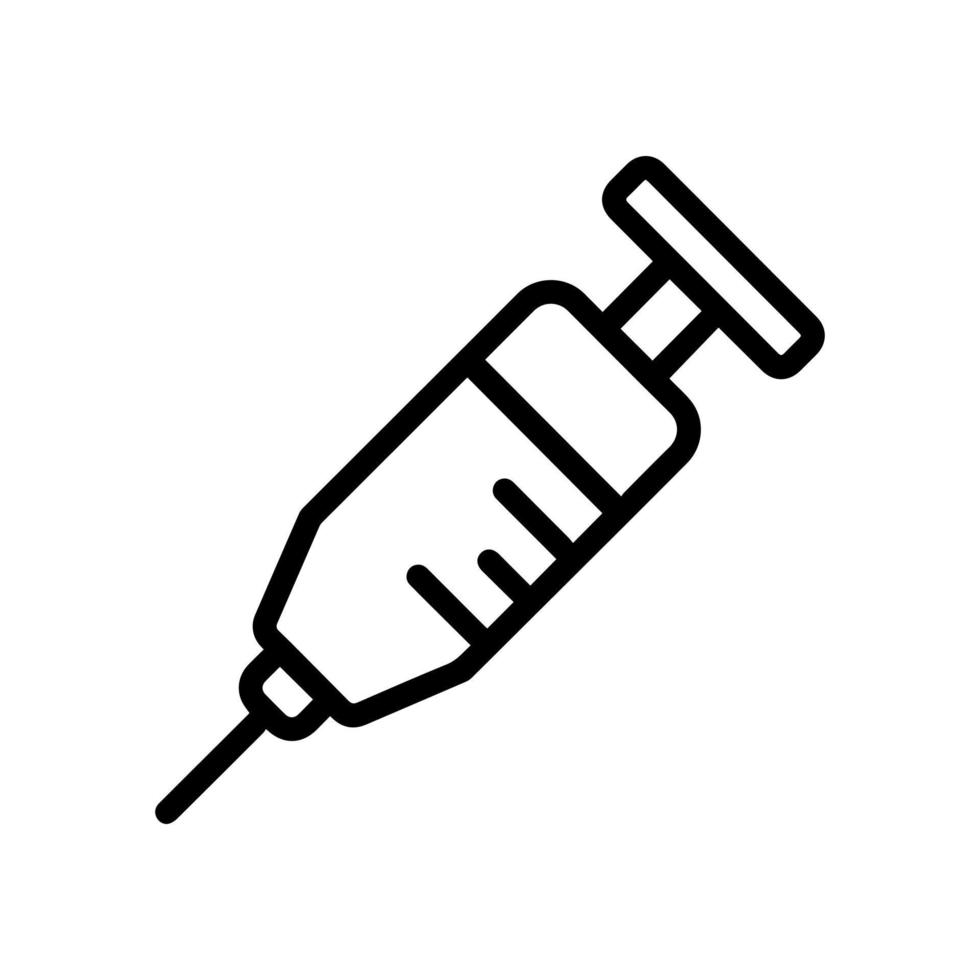 vaccine syringe icon and treatment vector