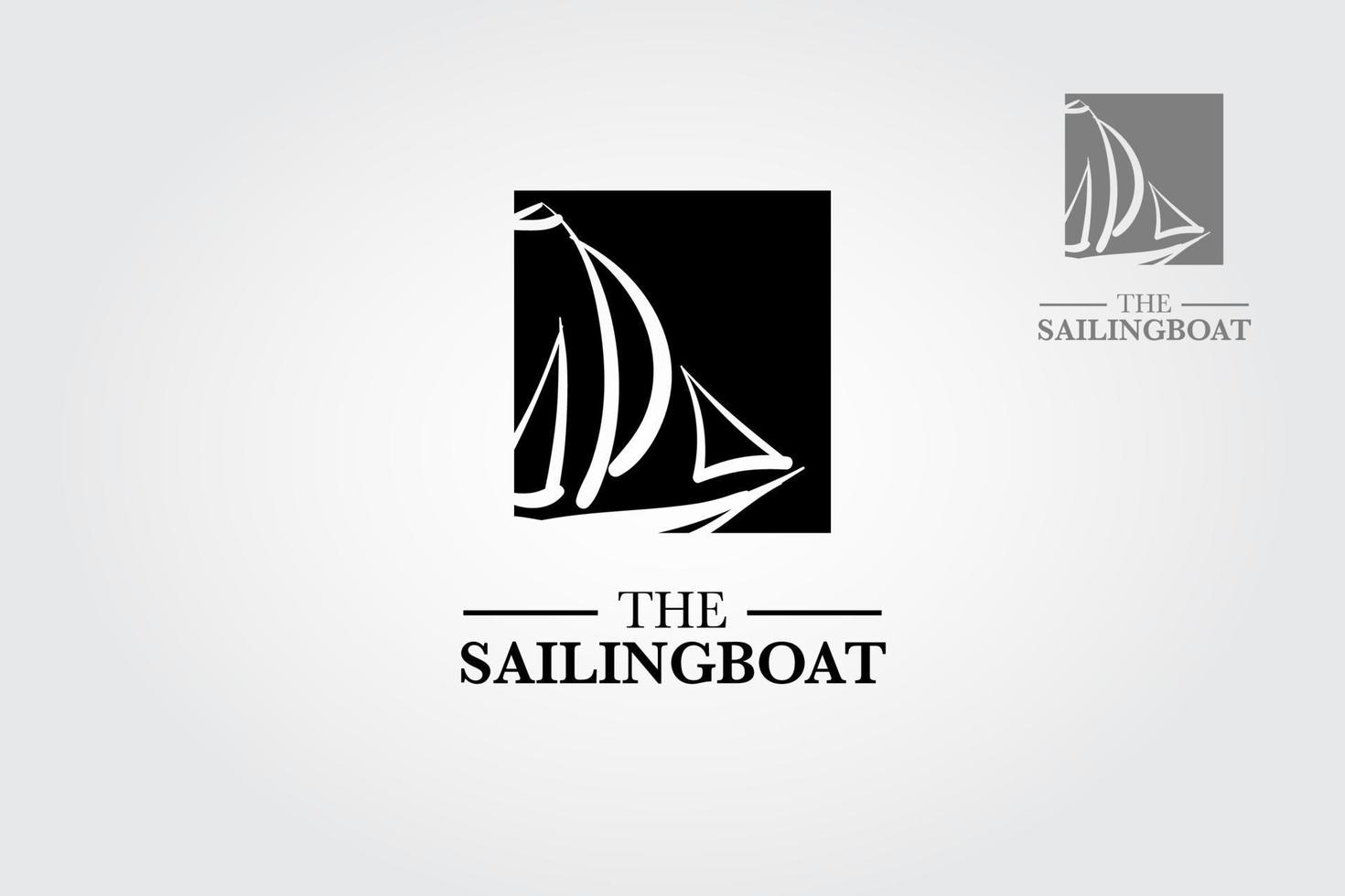 The Sailing Boat Silhouette Logo. This is an logo template suitable for your company in order to improve its communication process, and establishing the goals your business. vector