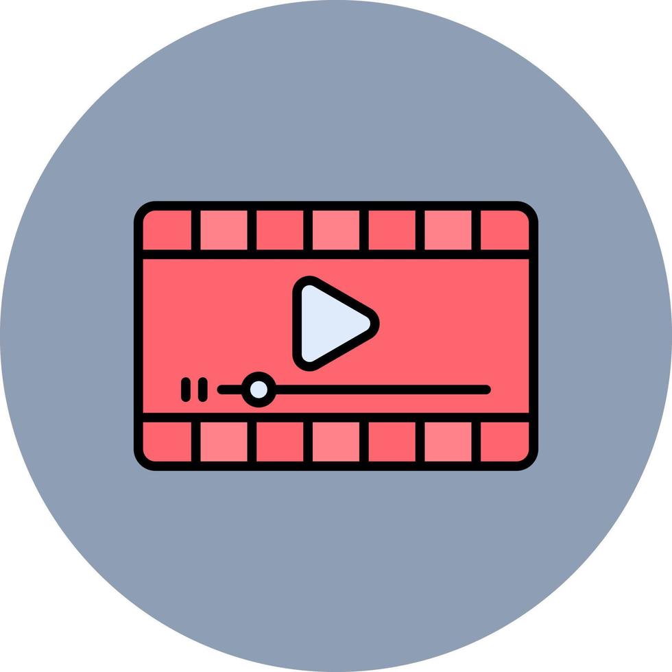 Video Player Creative Icon Design vector