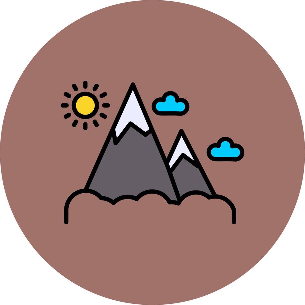diseño de icono creativo de montaña vector