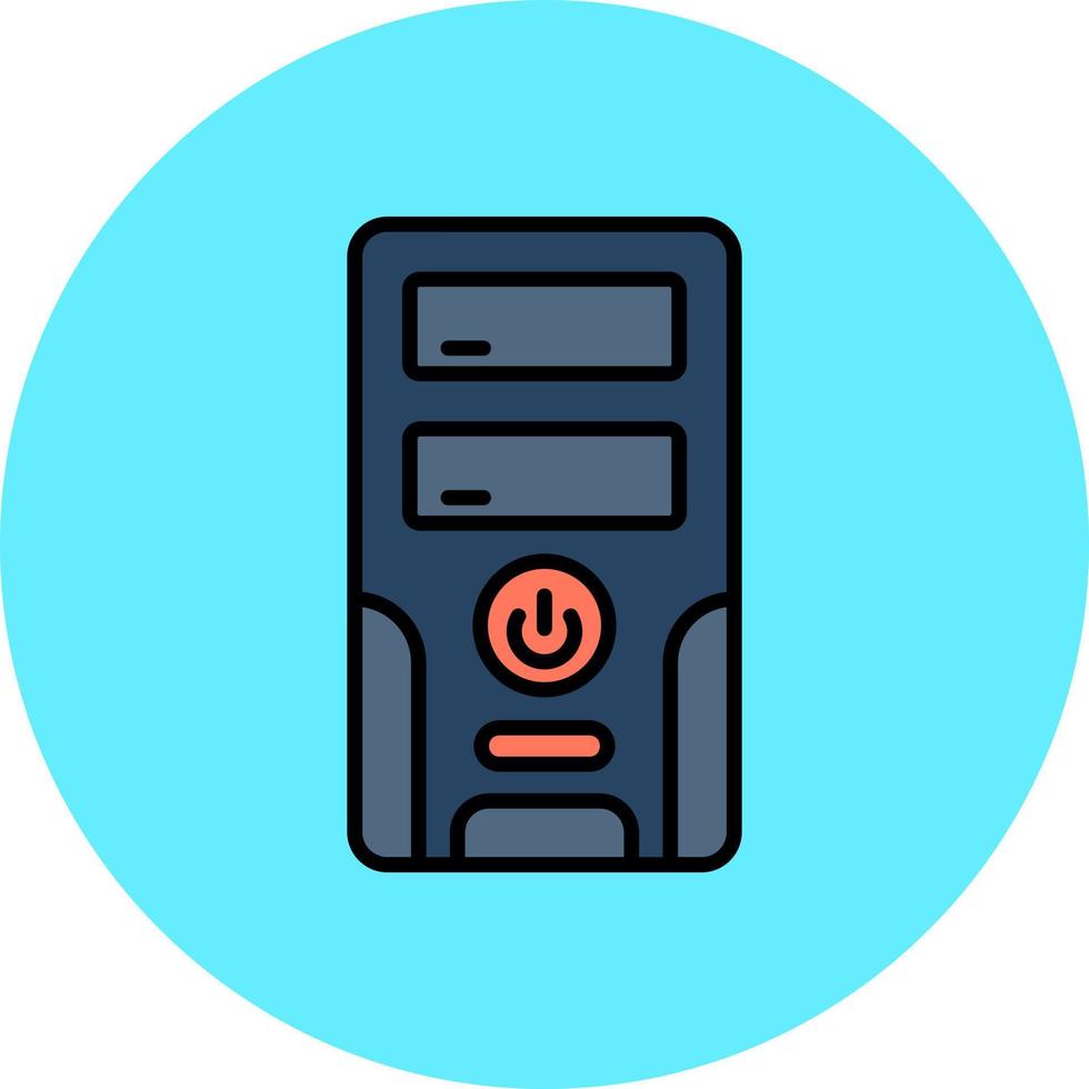 Pc Tower Creative Icon Design vector