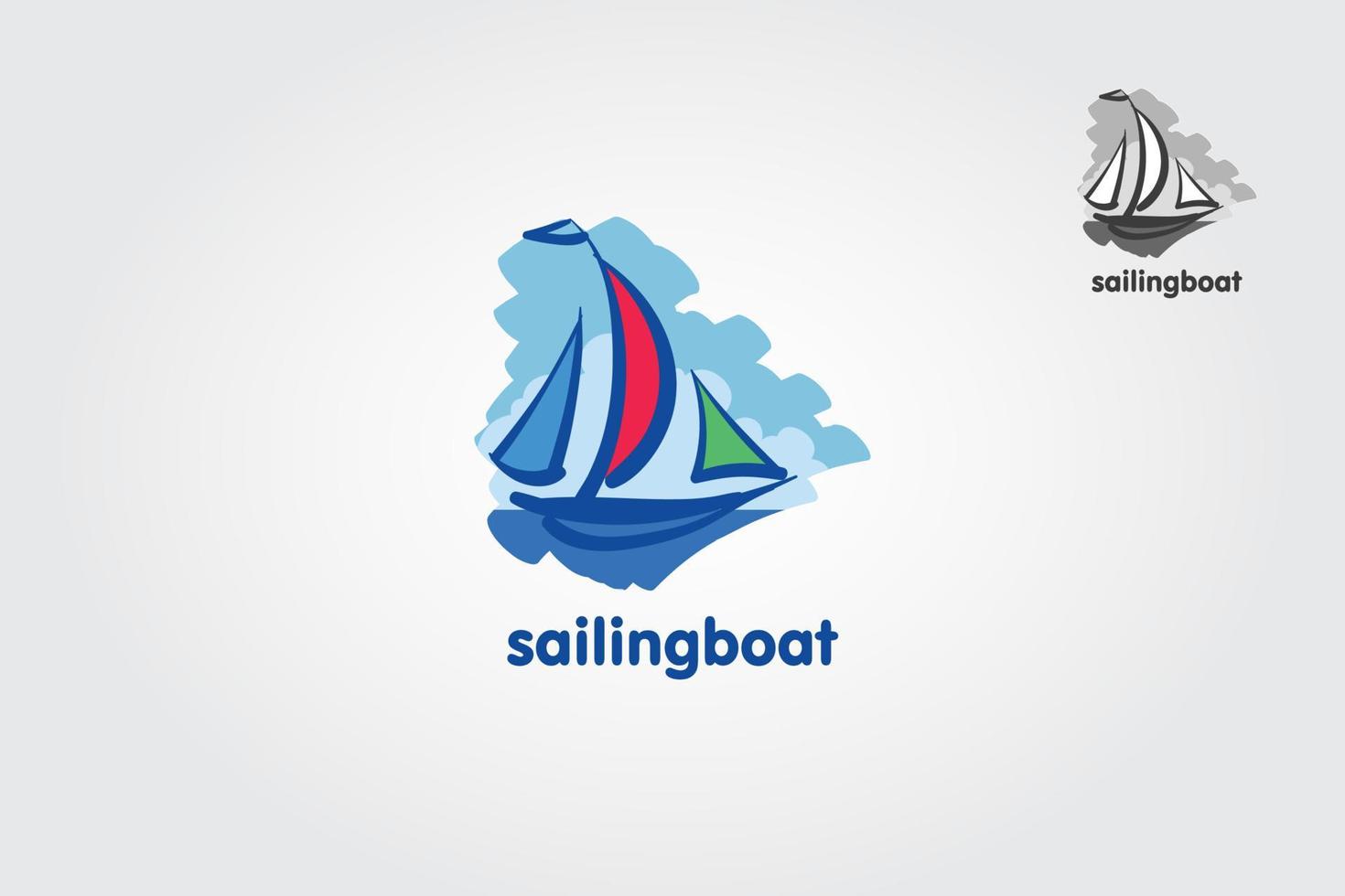 Sailing Boat Vector Logo Template. This is an logo template suitable for your company in order to improve its communication process, and establishing the goals your business.