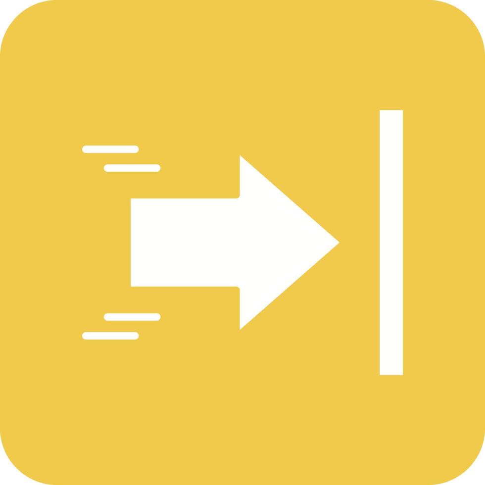 Arrow Glyph Round Corner Background Icon vector