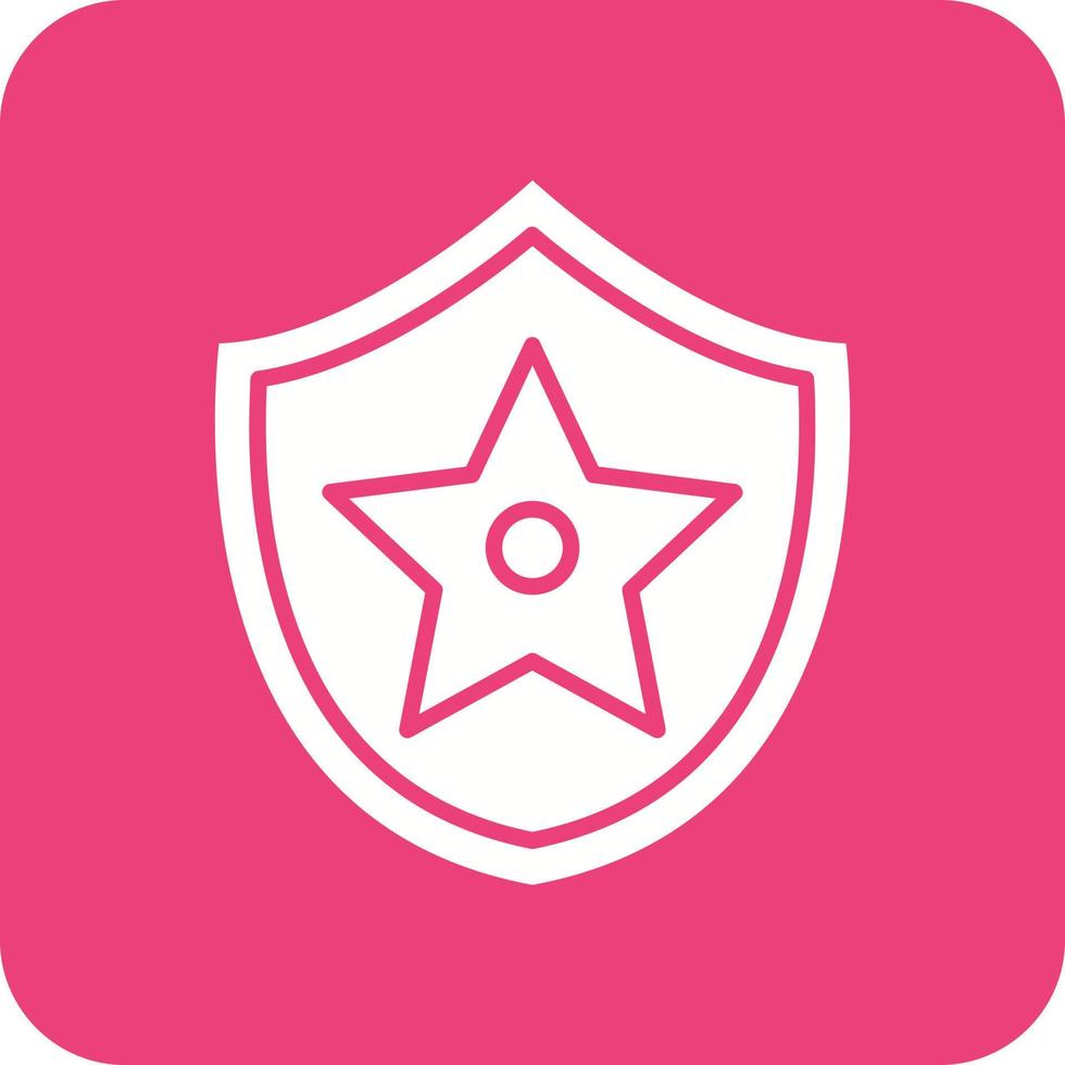 Sheriff Glyph Round Corner Background Icon vector