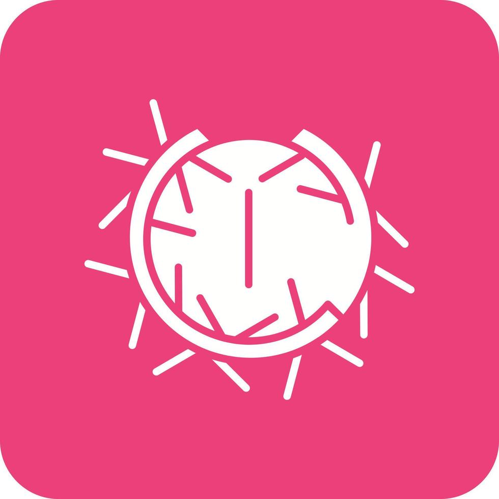 Tumbleweed Glyph Round Corner Background Icon vector