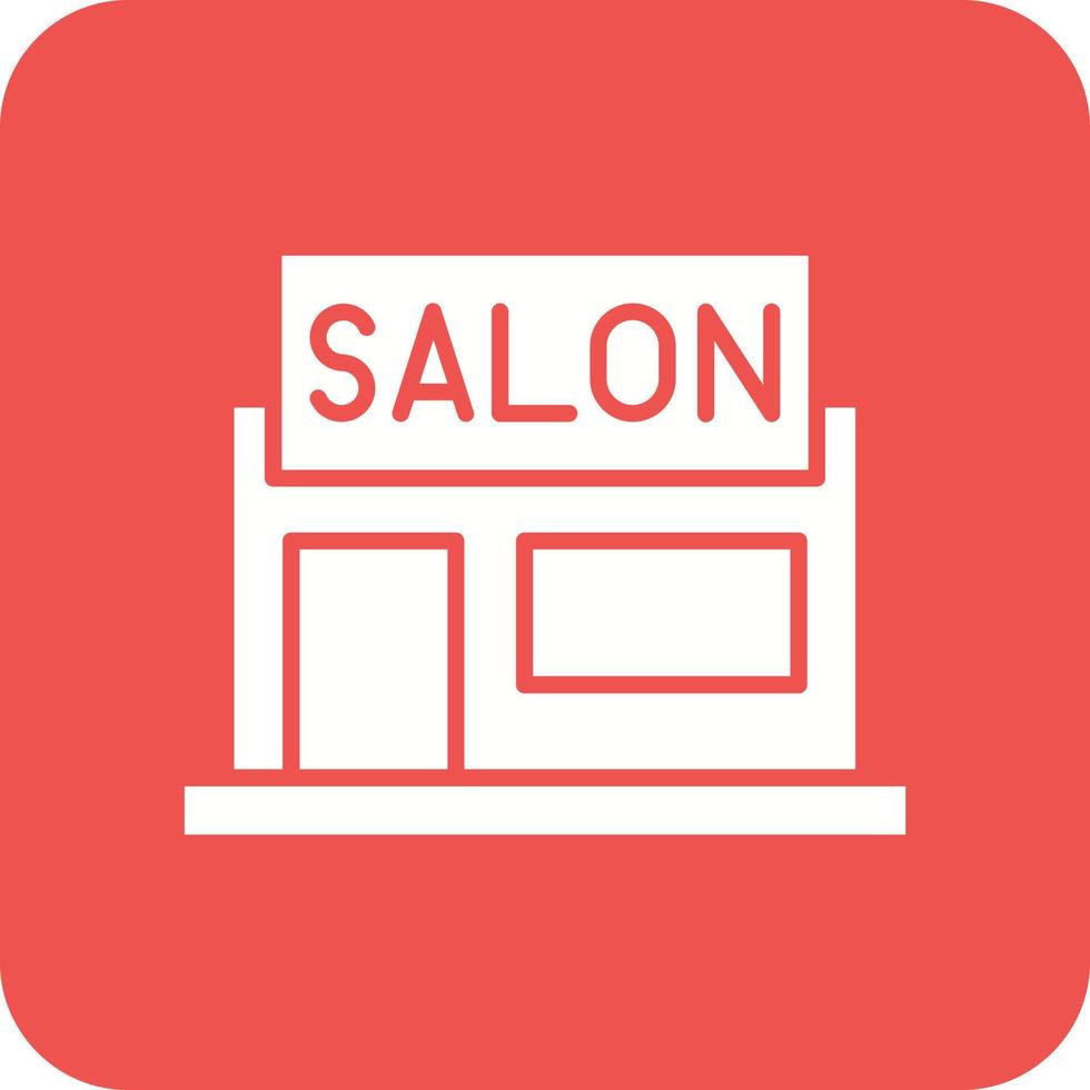 Saloon Glyph Round Corner Background Icon vector