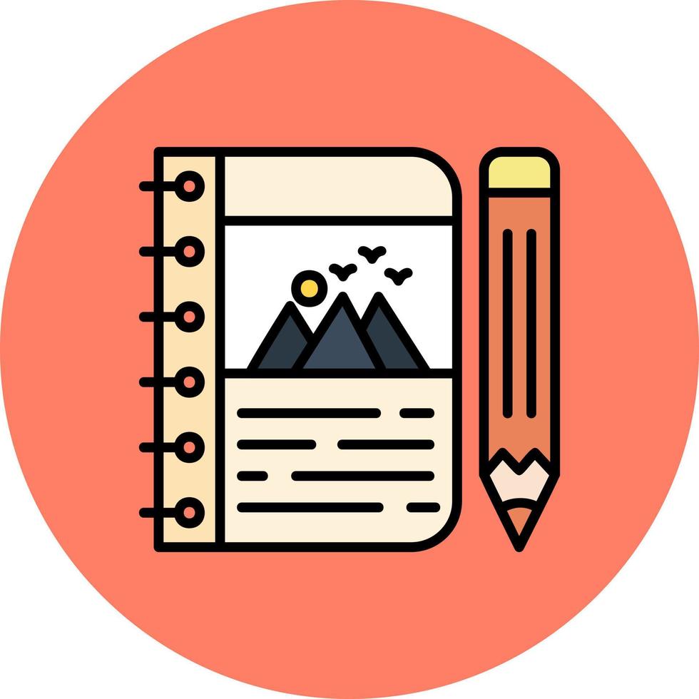 Sketchbook Creative Icon Design vector