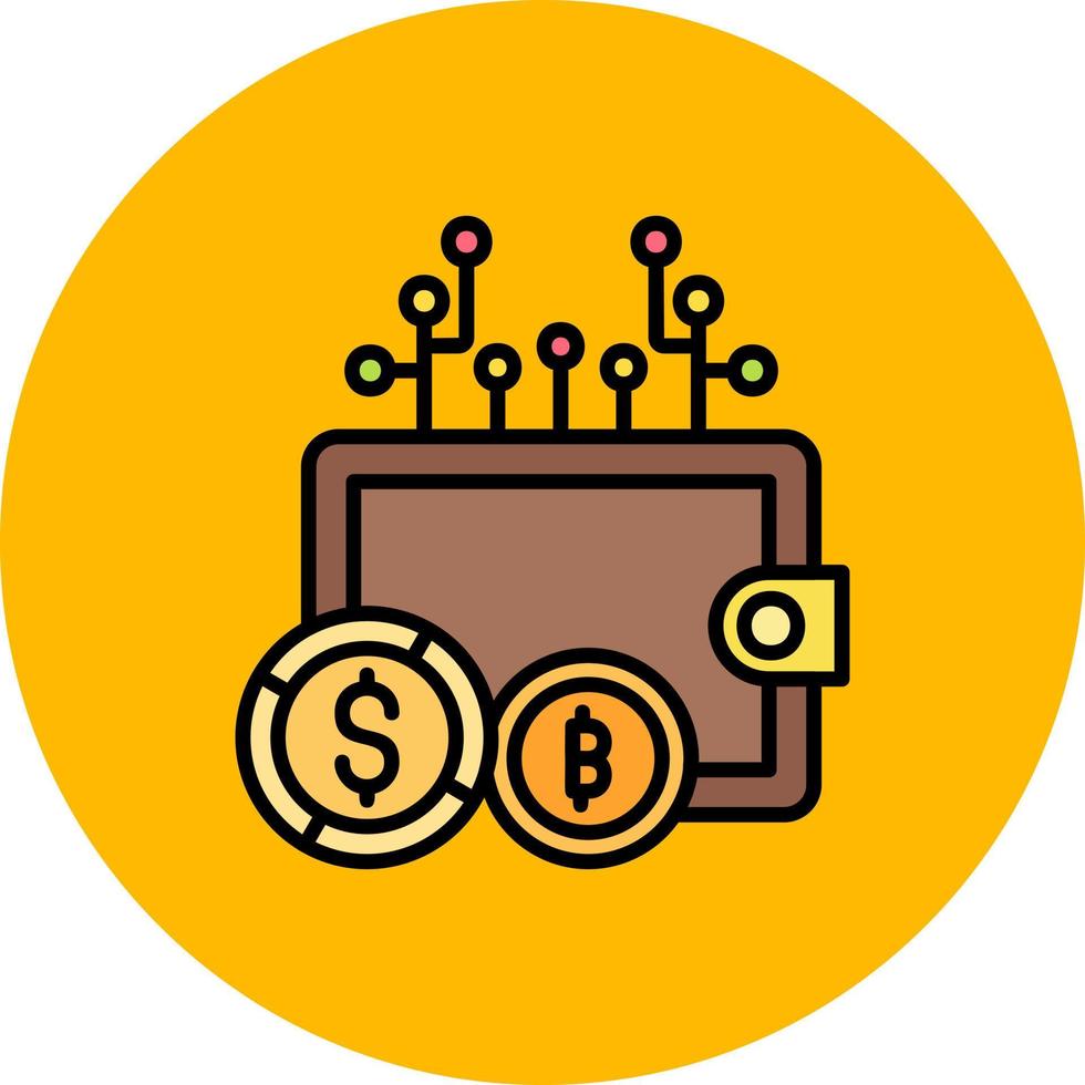 Cryptowallet Creative Icon Design vector