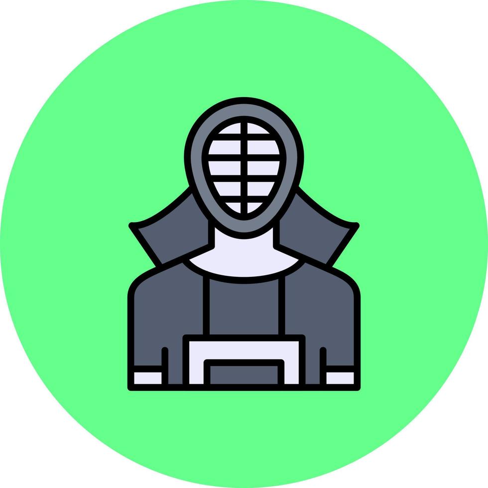 diseño de icono creativo de kendo vector