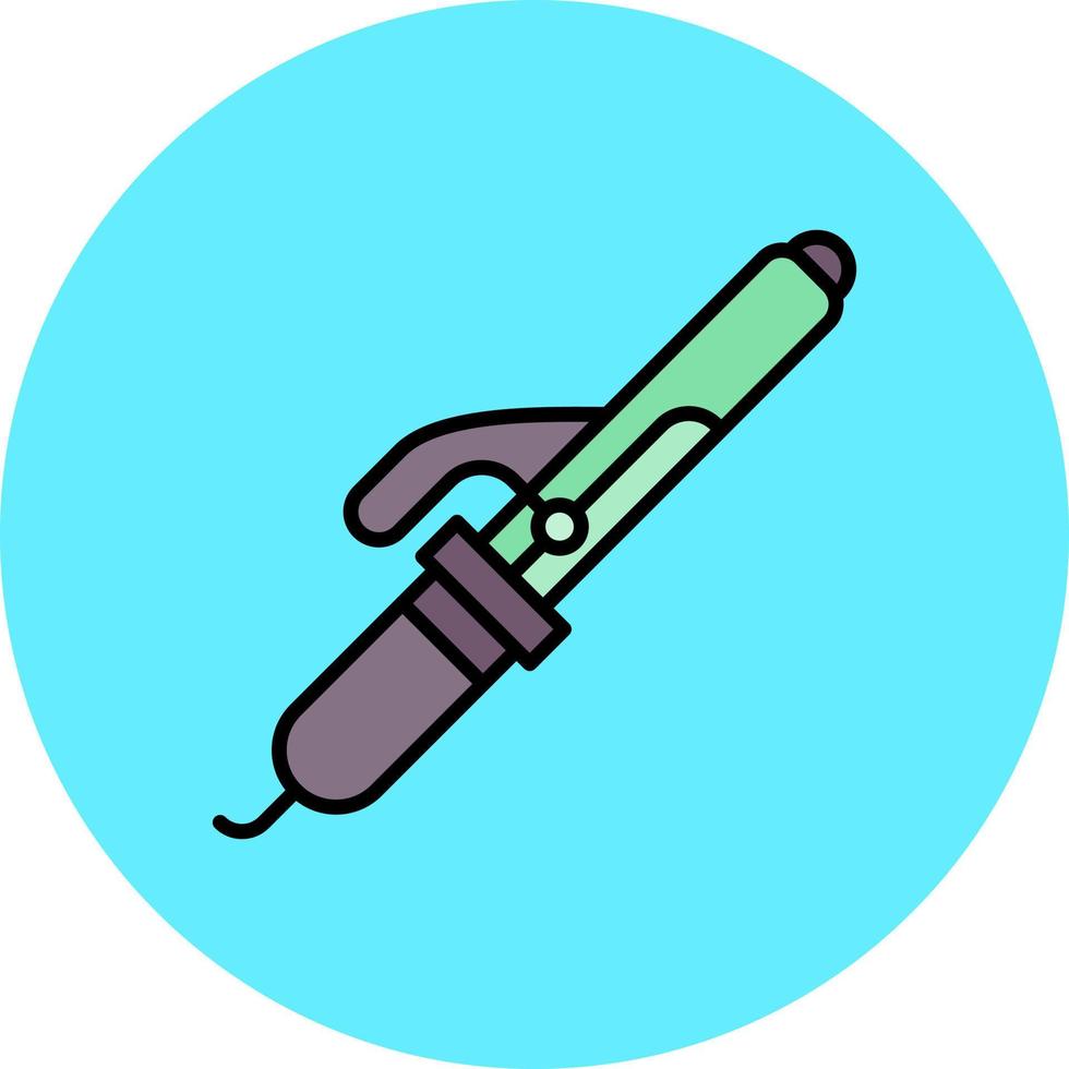 Curling Iron Creative Icon Design vector