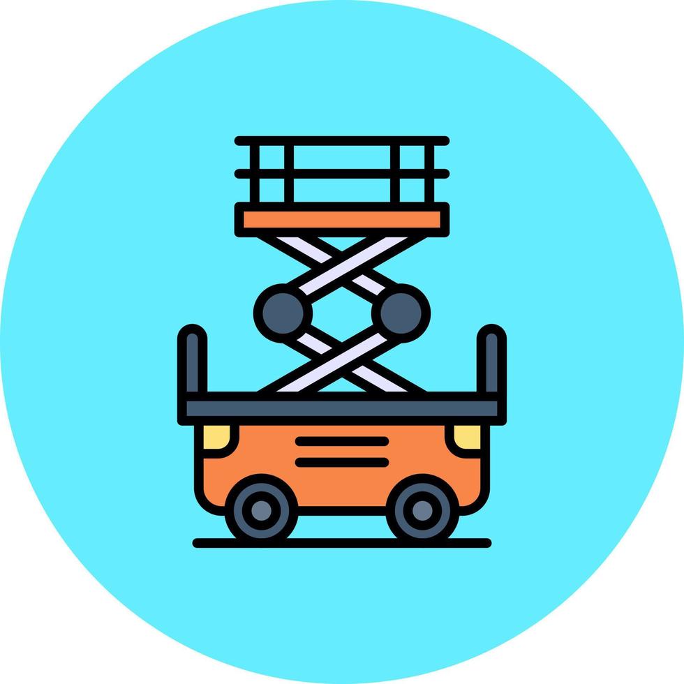 Scissor Lift Creative Icon Design vector