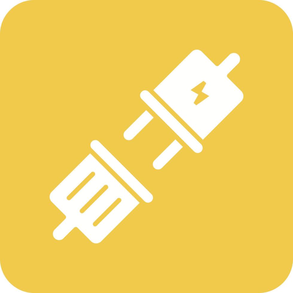 Disconnect Switch Glyph Round Corner Background Icon vector