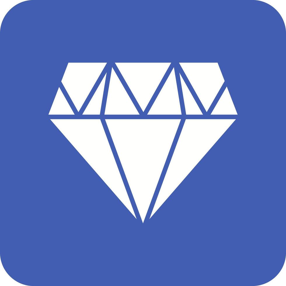 Diamond Glyph Round Corner Background Icon vector