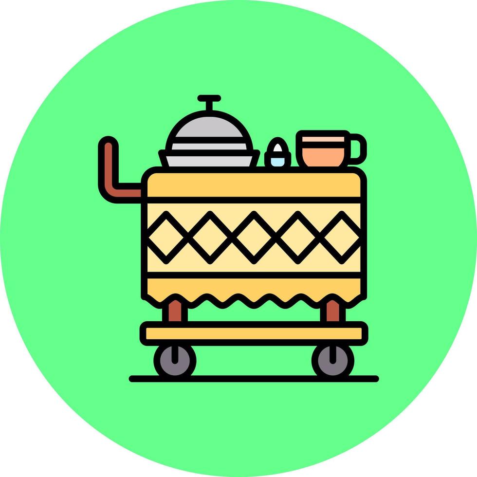 Food Cart Creative Icon Design vector