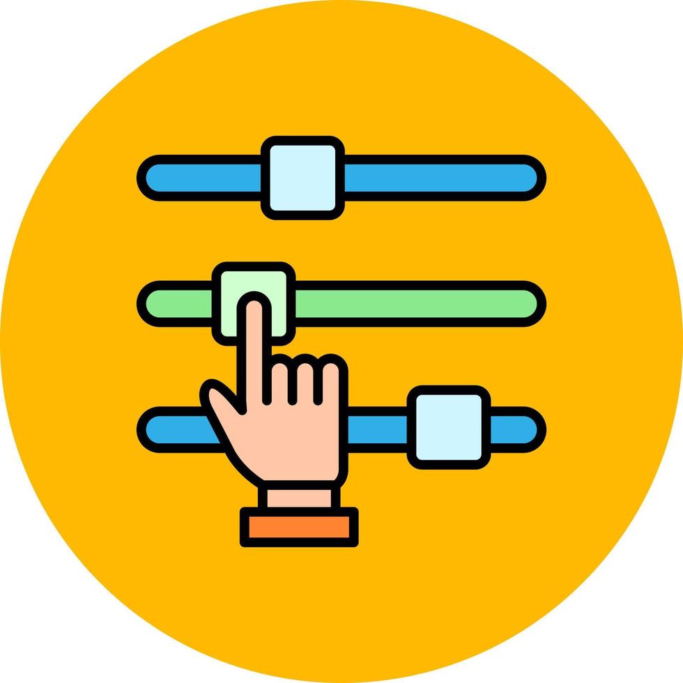 Sliders Creative Icon Design vector