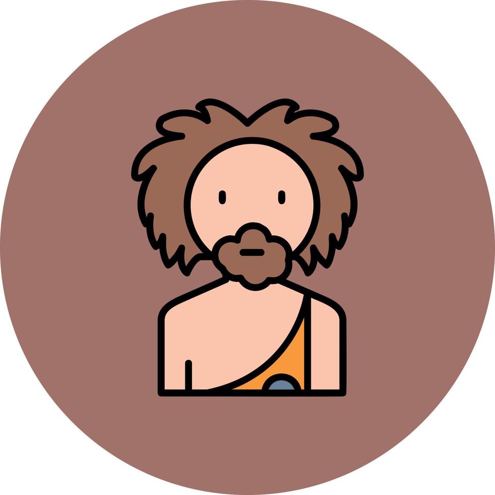 diseño creativo del icono del hombre prehistórico vector