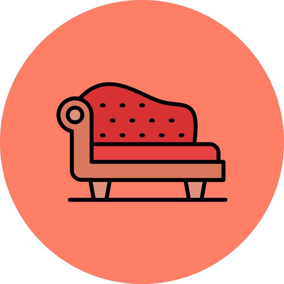 Chaise Longue Creative Icon Design vector