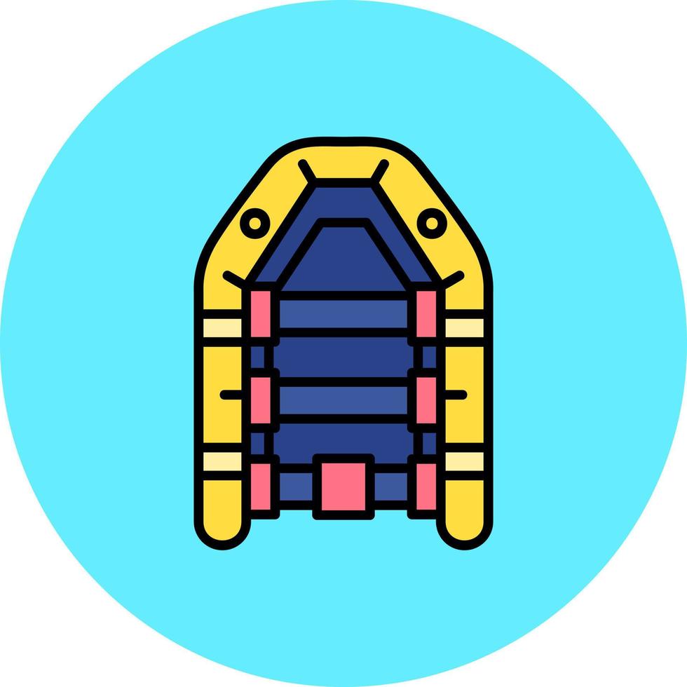 Inflatable Boat Creative Icon Design vector