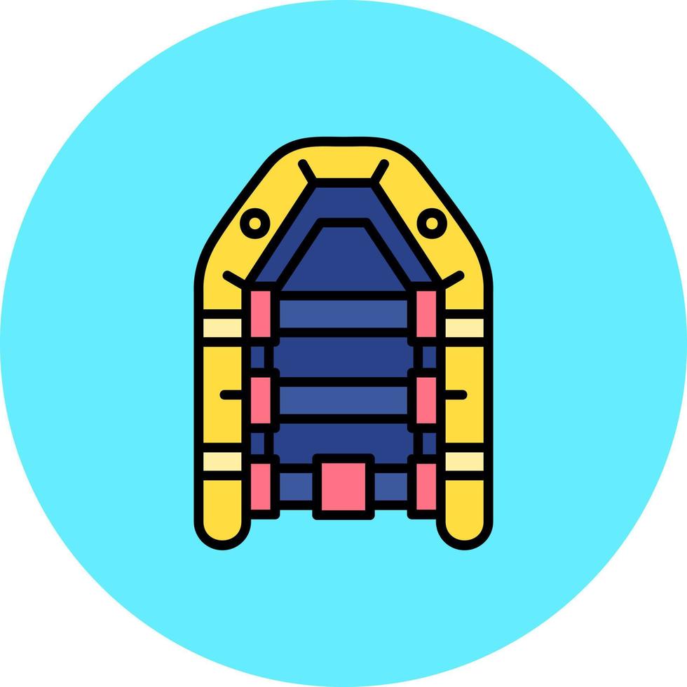 diseño de icono creativo de bote inflable vector