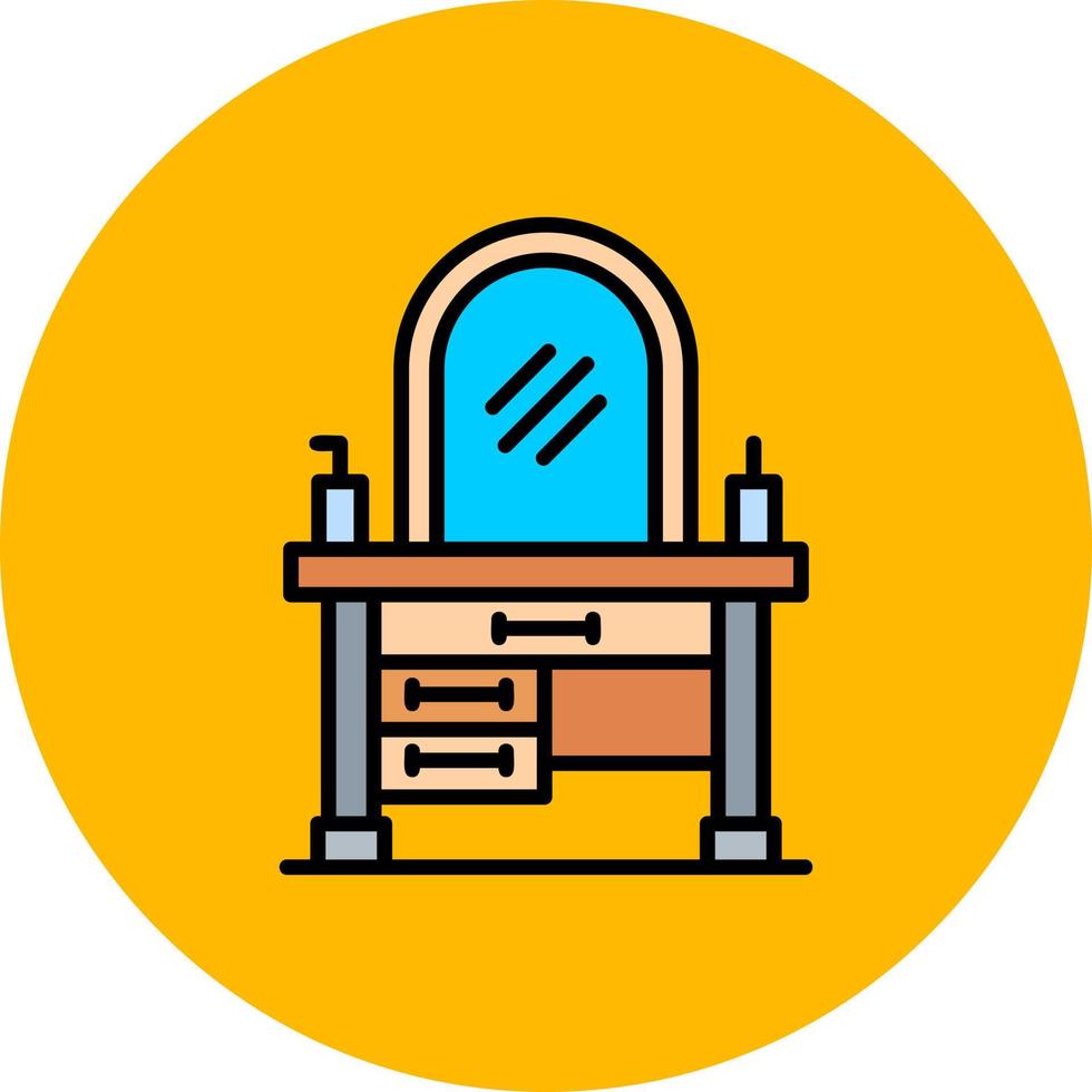Dressing Table Creative Icon Design vector