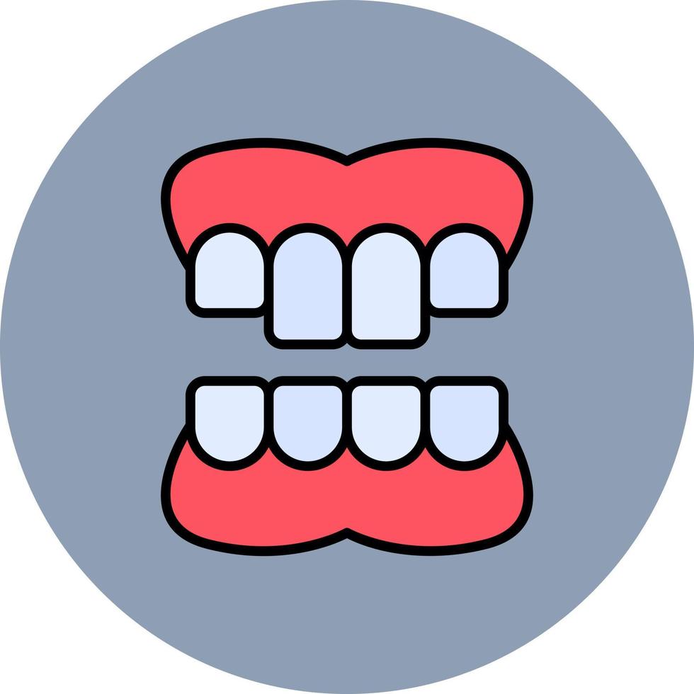 diseño de icono creativo de dentadura postiza vector