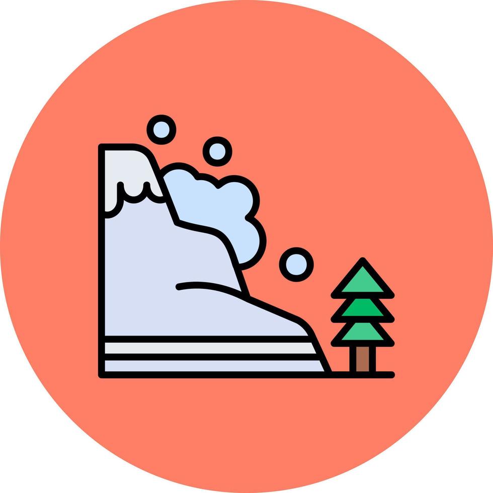 diseño de icono creativo de avalancha vector