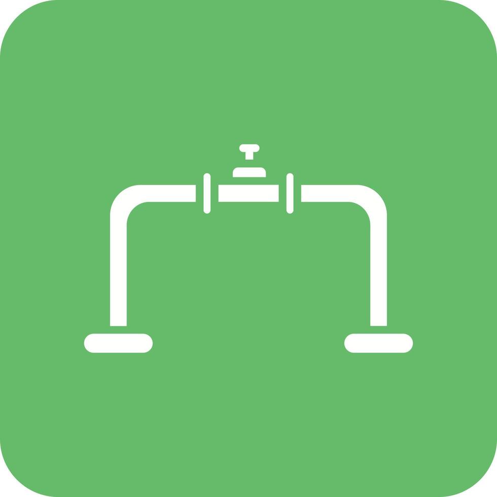 Pipeline Glyph Round Corner Background Icon vector