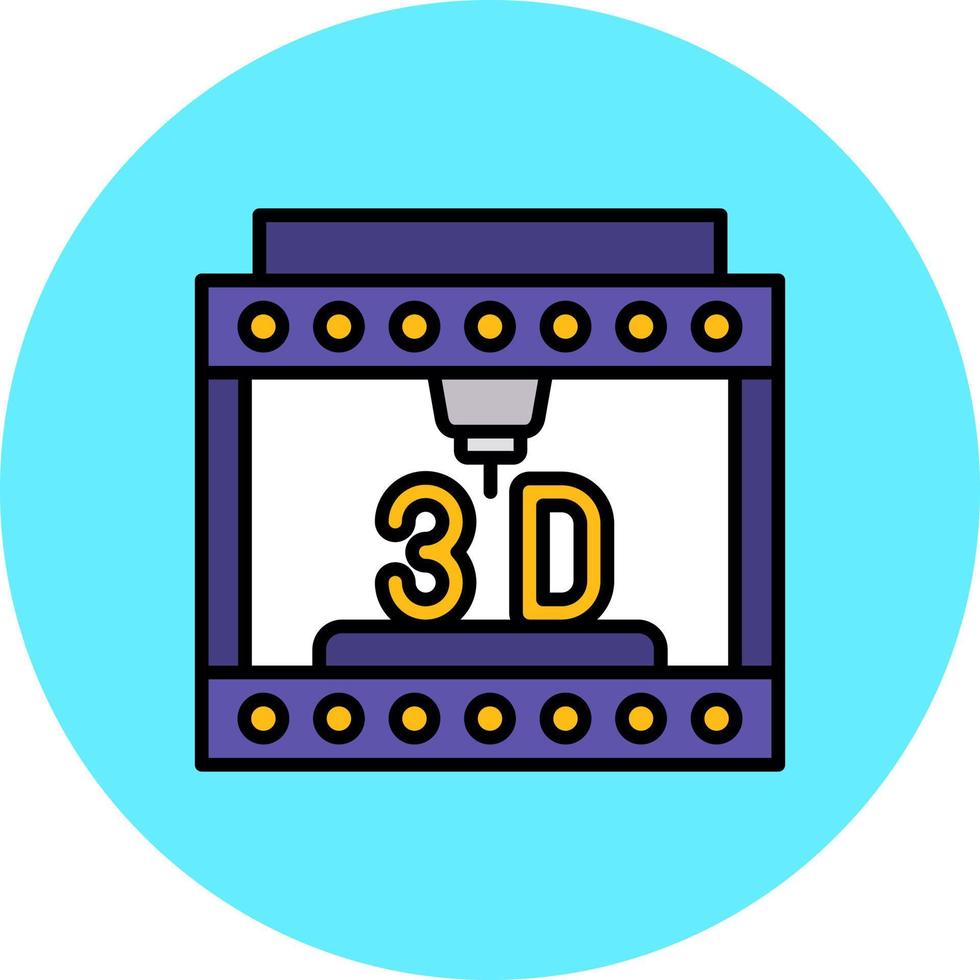 3d Printing Creative Icon Design vector