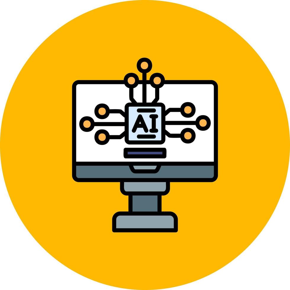 Artificial Intelligence Creative Icon Design vector