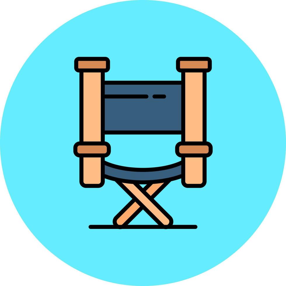 Directors Chair Creative Icon Design vector