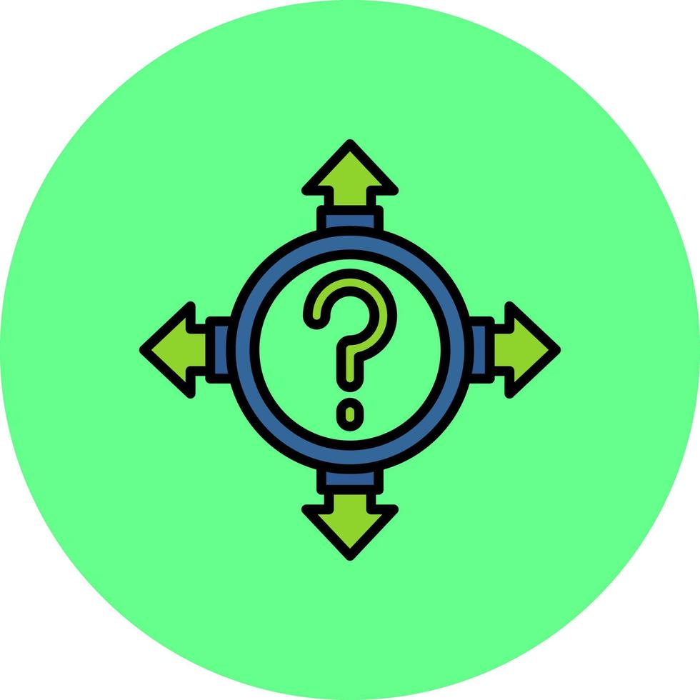 Uncertainty Creative Icon Design vector