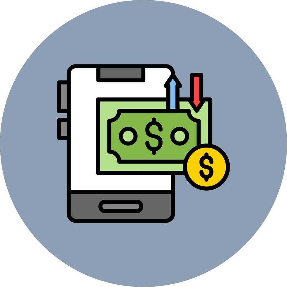 Money Transfer Creative Icon Design vector