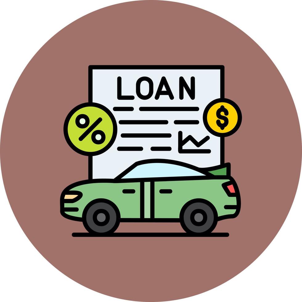 Car Loan Creative Icon Design vector