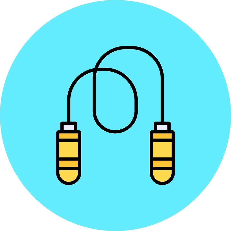 Jumping Rope Creative Icon Design vector