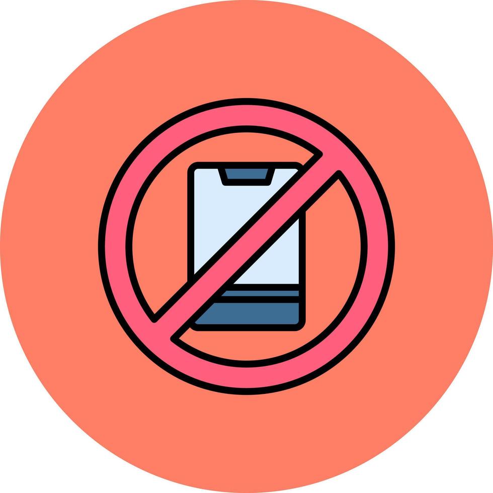 No Phone Creative Icon Design vector