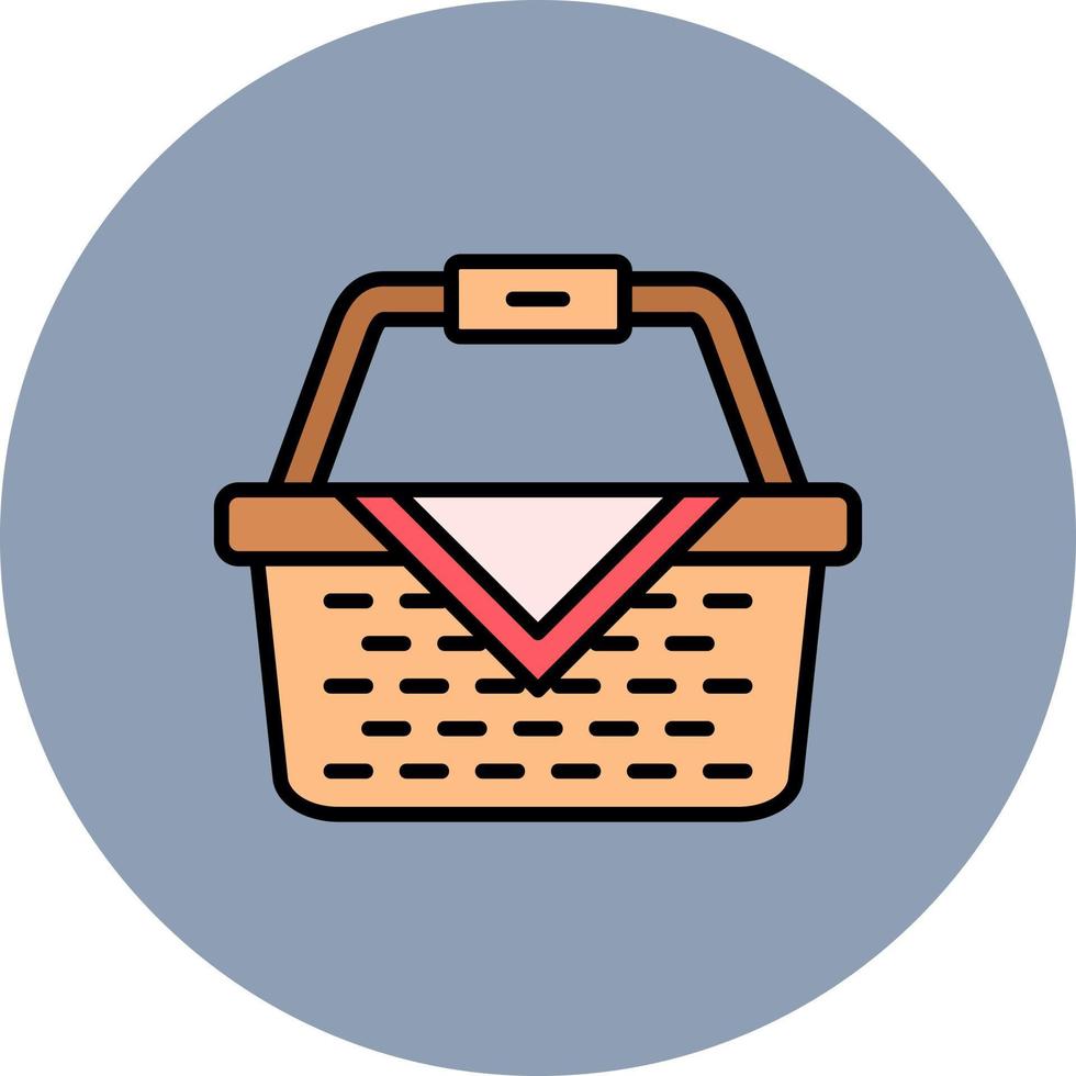 Picnic Basket Creative Icon Design vector